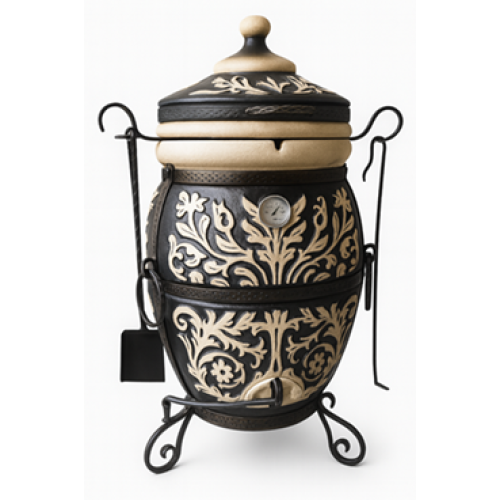 Tandoor to piec szamotowy na świeżym powietrzu.Uniwersalny piekarnik grillowy do gotowania kebabów, mięs, warzyw i nie tylko. Model "Praga-Classic".Waga: 120 kg. Objętość: 85 dm3 (85 litrów). Tandoor to piec szamotowy na świeżym powietrzu.Uniwersalny piekarnik grillowy do gotowania kebabów, mięs, warzyw i nie tylko. Model "Praga-Classic".Waga: 120 kg. Objętość: 85 dm3 (85 litrów).