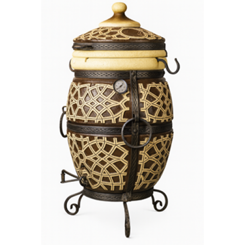 Tandoor to piec szamotowy na świeżym powietrzu.Uniwersalny piekarnik grillowy do gotowania kebabów, mięs, warzyw i nie tylko. Model "Stare Miasto".Waga: 120 kg. Objętość: 85 dm3 (85 litrów).