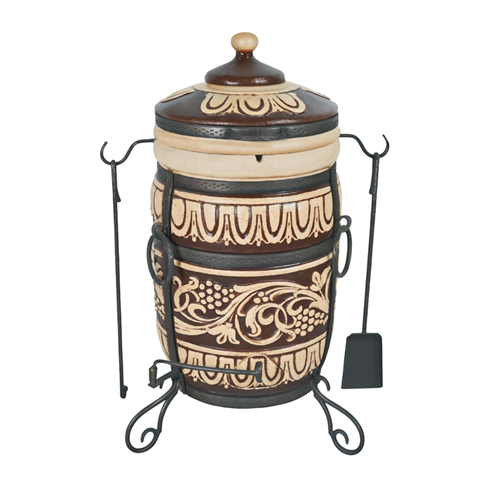 Piec szamotowy Tandoor.Uniwersalny piekarnik grillowy do gotowania kebabów, mięs, warzyw i nie tylko. Model "Muscat".Waga: 100 kg. Objętość: 75 dm3 (75 litrów). Piec szamotowy Tandoor.Uniwersalny piekarnik grillowy do gotowania kebabów, mięs, warzyw i nie tylko. Model "Muscat".Waga: 100 kg. Objętość: 75 dm3 (75 litrów).