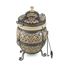 Piec Tandoor 5w1 "ATLANT poloprummysłowy". Odpowiedni dla grup: do 29 osób.Pojemność: 180 kg. Pojemność: 200 dm3 (200 litrów). Piec Tandoor 5w1 "ATLANT poloprummysłowy". Odpowiedni dla grup: do 29 osób.Pojemność: 180 kg. Pojemność: 200 dm3 (200 litrów).